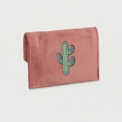 Estella Bartlett Embroidered Cactus Envelope Card Holder New In