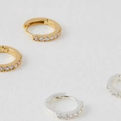 Estella Bartlett Hoop Earrings With White CZ Best Sellers