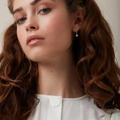 Estella Bartlett Star Drop Hoop Earrings