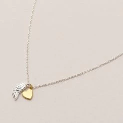 Estella Bartlett Sale Double Charm Wing And Heart Necklace