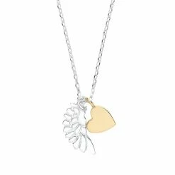 Estella Bartlett Sale Double Charm Wing And Heart Necklace