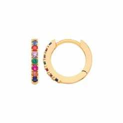 Estella Bartlett Best Sellers Hoop Rainbow Earrings