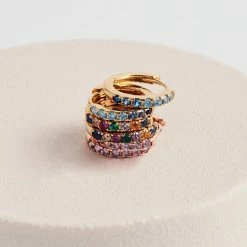 Estella Bartlett Best Sellers Hoop Rainbow Earrings