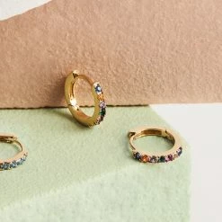 Estella Bartlett Best Sellers Hoop Rainbow Earrings