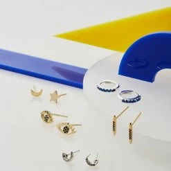 Estella Bartlett Mixed Moon And Star Earrings Jewellery