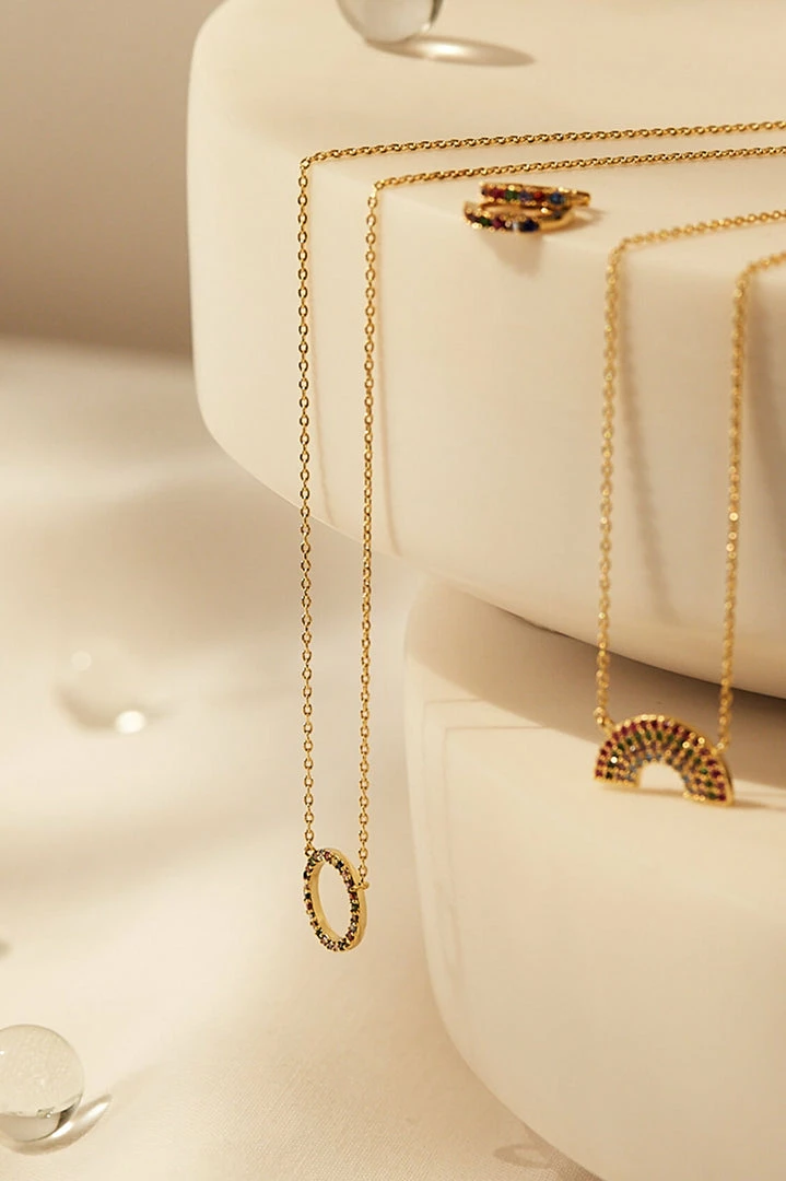 Estella Bartlett Best Sellers Rainbow Circle Necklace 7 Estella Bartlett Best Sellers Rainbow Circle Necklace