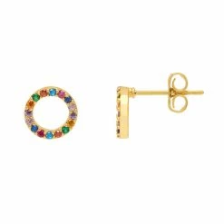 Estella Bartlett Rainbow Circle Earrings