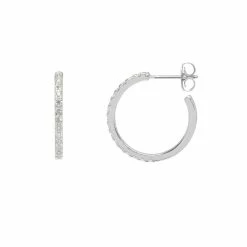 Estella Bartlett Jewellery Pave Set Large Hoop Earrings