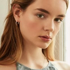 Estella Bartlett Jewellery Pave Set Large Hoop Earrings