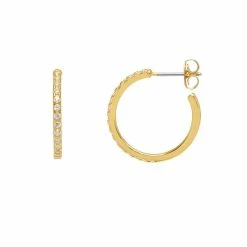 Estella Bartlett Jewellery Pave Set Large Hoop Earrings