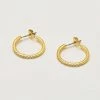Estella Bartlett Jewellery Pave Set Large Hoop Earrings