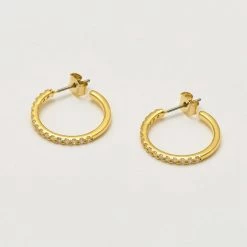 Estella Bartlett Jewellery Pave Set Large Hoop Earrings