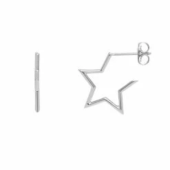 Estella Bartlett Jewellery Open Star Hoop Earrings