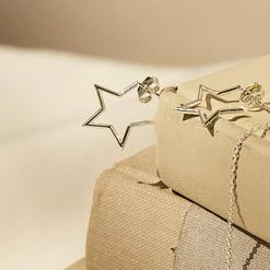 Estella Bartlett Jewellery Open Star Hoop Earrings