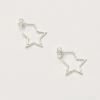 Estella Bartlett Jewellery Open Star Hoop Earrings