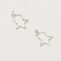 Estella Bartlett Jewellery Open Star Hoop Earrings