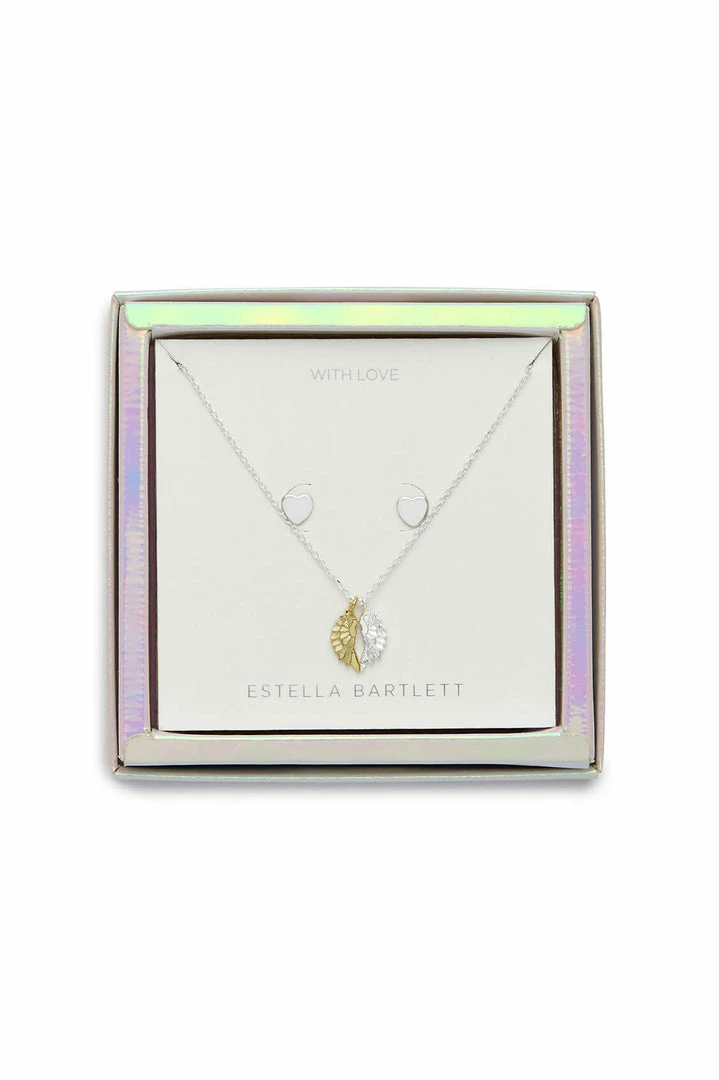 Estella Bartlett Wings Necklace And Heart Earrings Gift Set Sale 3 Estella Bartlett Wings Necklace And Heart Earrings Gift Set Sale