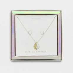 Estella Bartlett Wings Necklace And Heart Earrings Gift Set Sale