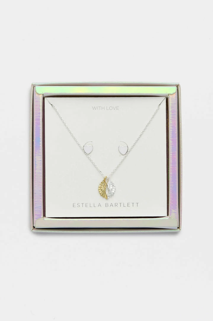 Estella Bartlett Wings Necklace And Heart Earrings Gift Set Sale 2 Estella Bartlett Wings Necklace And Heart Earrings Gift Set Sale