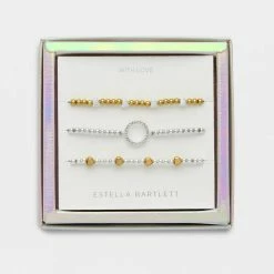 Estella Bartlett CZ Circle Bracelet Trio Gift Set Sale