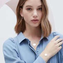 Estella Bartlett Hammered Disc Bracelet