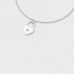 Estella Bartlett Heart Padlock Slider Bracelet