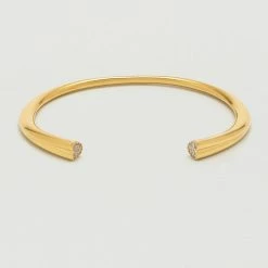 Estella Bartlett Open Cuff Bangle With Heart CZ Detail