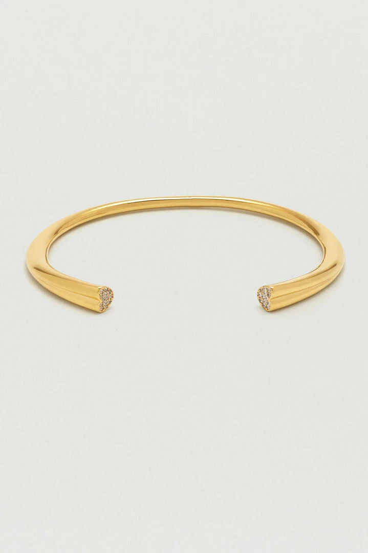 Estella Bartlett Open Cuff Bangle With Heart CZ Detail 1 Estella Bartlett Open Cuff Bangle With Heart CZ Detail