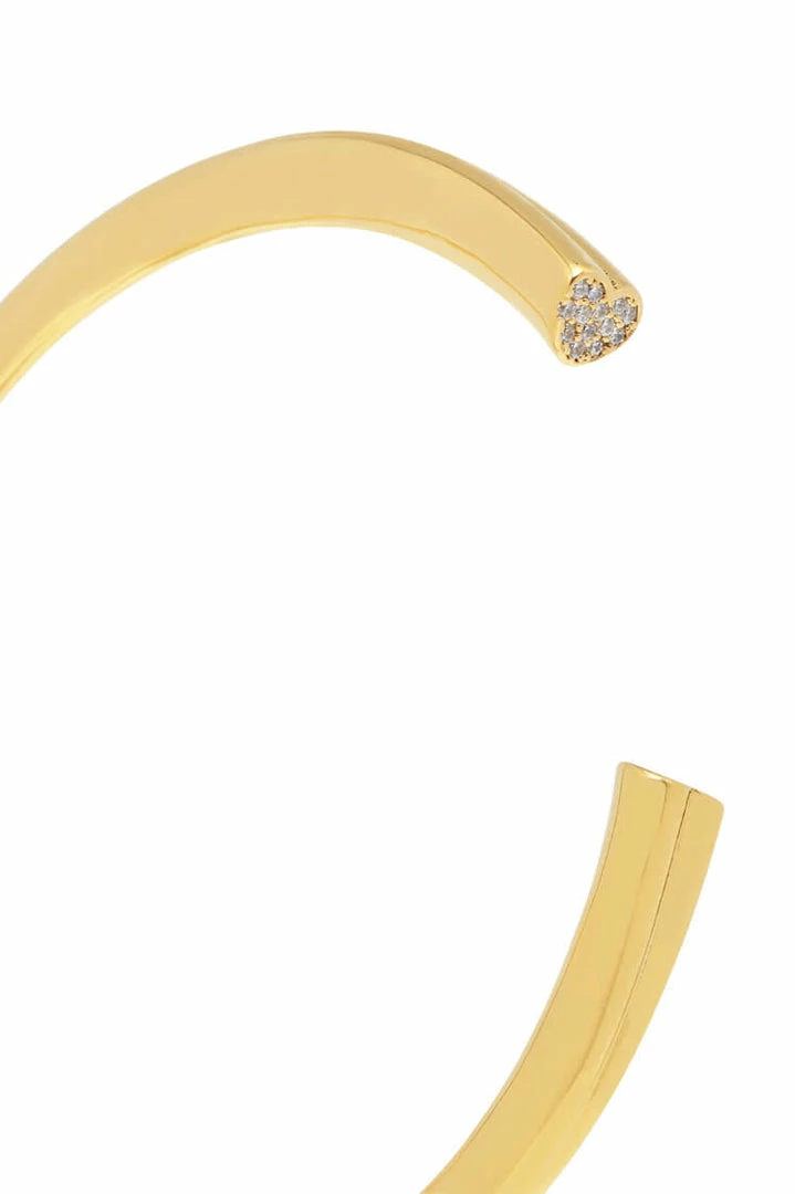 Estella Bartlett Open Cuff Bangle With Heart CZ Detail 7 Estella Bartlett Open Cuff Bangle With Heart CZ Detail