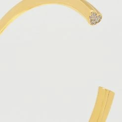Estella Bartlett Open Cuff Bangle With Heart CZ Detail 12 Estella Bartlett Open Cuff Bangle With Heart CZ Detail