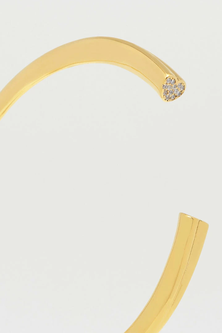 Estella Bartlett Open Cuff Bangle With Heart CZ Detail 4 Estella Bartlett Open Cuff Bangle With Heart CZ Detail