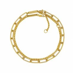 Estella Bartlett Jewellery Double Layer Paperclip Chain Bracelet