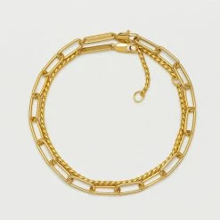 Estella Bartlett Jewellery Double Layer Paperclip Chain Bracelet