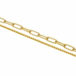 Estella Bartlett Jewellery Double Layer Paperclip Chain Bracelet