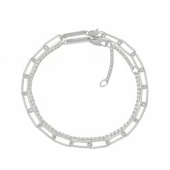 Estella Bartlett Sale Double Layer Paperclip Chain Bracelet