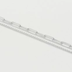 Estella Bartlett Sale Double Layer Paperclip Chain Bracelet