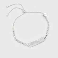Estella Bartlett Hammered ID Bar Beaded Amelia Bracelet Sale