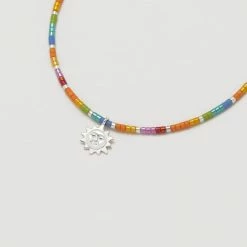 Estella Bartlett Jewellery Beaded Rainbow Sun Charm Louise Bracelet