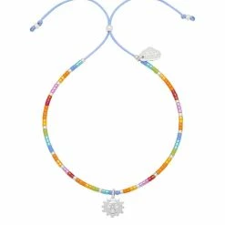 Estella Bartlett Jewellery Beaded Rainbow Sun Charm Louise Bracelet