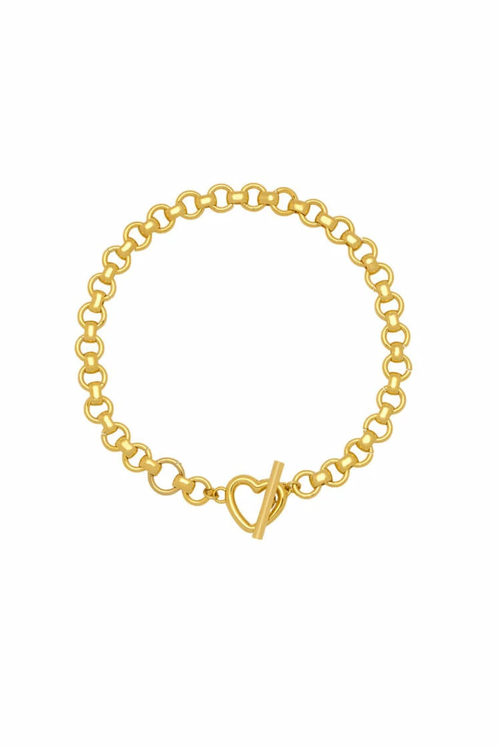 Estella Bartlett Heart T-Bar Link Chain Bracelet 3 Estella Bartlett Heart T-Bar Link Chain Bracelet