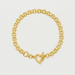 Estella Bartlett Heart T-Bar Link Chain Bracelet
