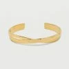 Estella Bartlett Faceted Texture Crossover Open Cuff Bangle Best Sellers