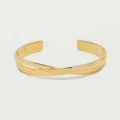 Estella Bartlett Faceted Texture Crossover Open Cuff Bangle Best Sellers