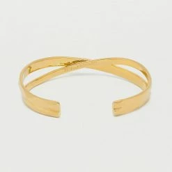 Estella Bartlett Faceted Texture Crossover Open Cuff Bangle Best Sellers