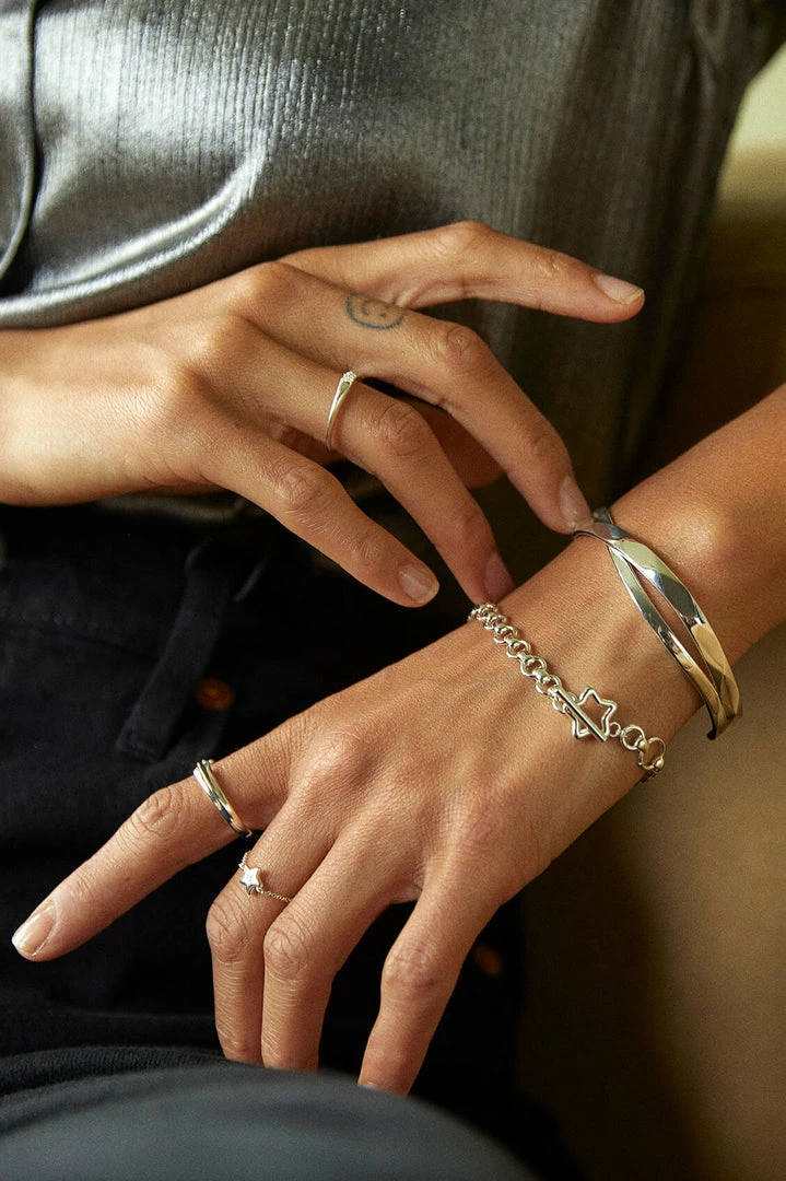 Estella Bartlett Faceted Texture Crossover Open Cuff Bangle Jewellery 5 Estella Bartlett Faceted Texture Crossover Open Cuff Bangle Jewellery