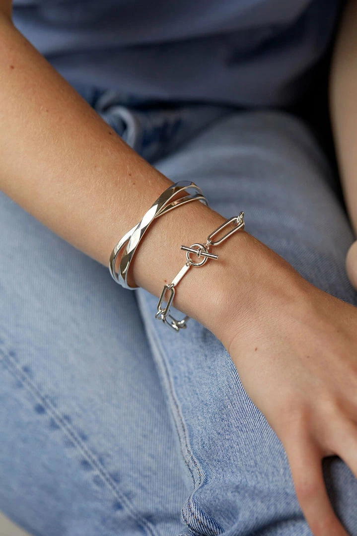 Estella Bartlett Long Link T-Bar Mixed Chain Bracelet Sale 2 Estella Bartlett Long Link T-Bar Mixed Chain Bracelet Sale