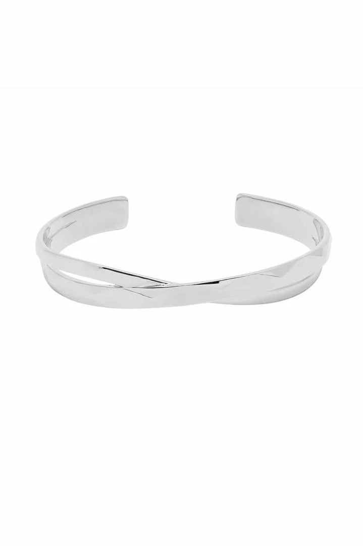 Estella Bartlett Faceted Texture Crossover Open Cuff Bangle Jewellery 3 Estella Bartlett Faceted Texture Crossover Open Cuff Bangle Jewellery