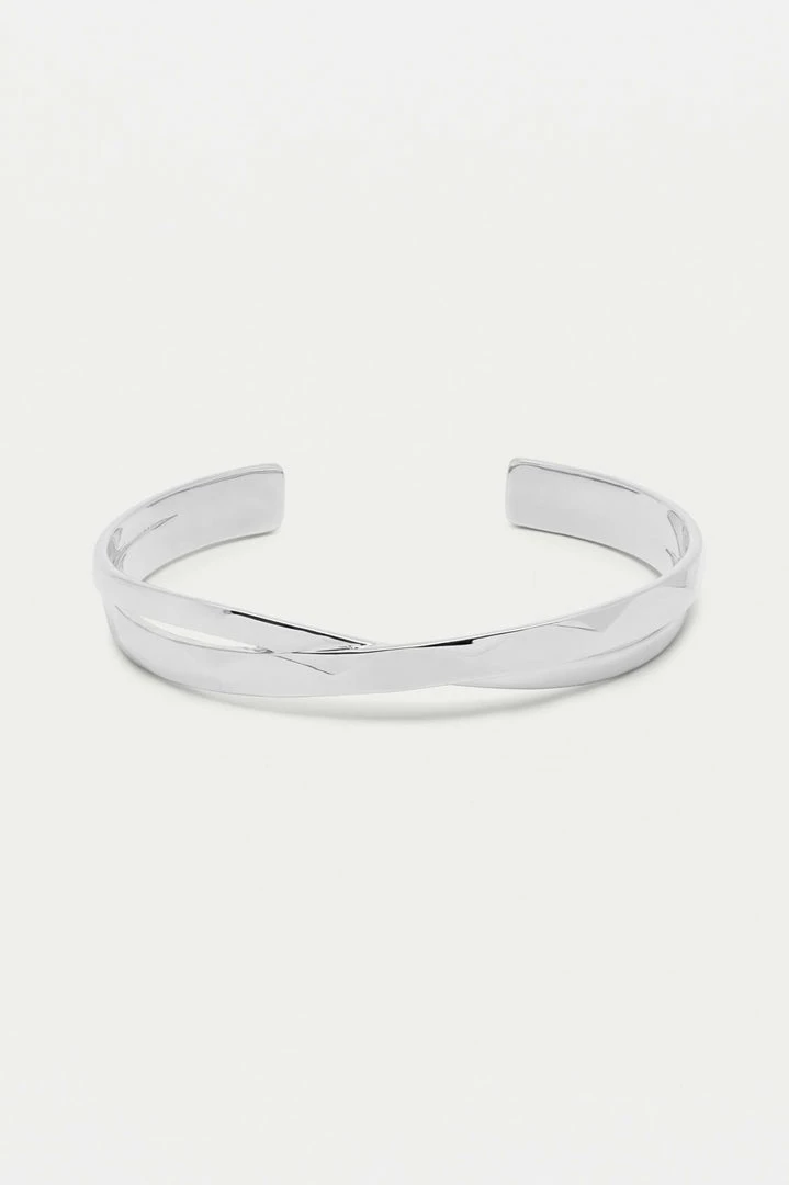 Estella Bartlett Faceted Texture Crossover Open Cuff Bangle Jewellery 1 Estella Bartlett Faceted Texture Crossover Open Cuff Bangle Jewellery