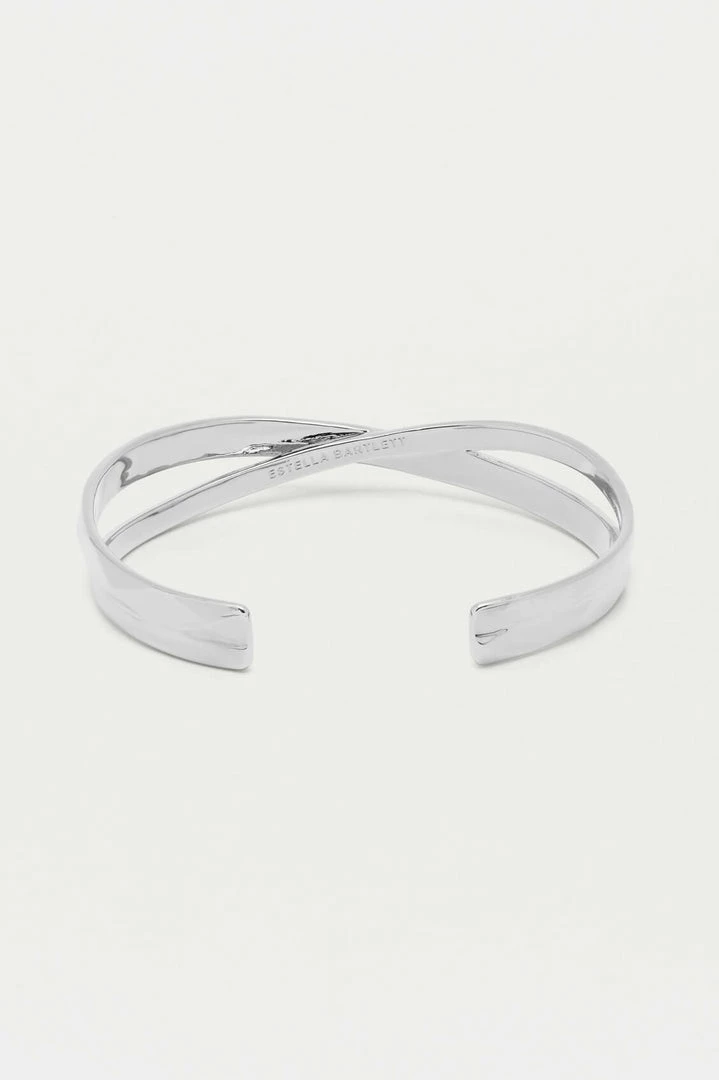 Estella Bartlett Faceted Texture Crossover Open Cuff Bangle Jewellery 4 Estella Bartlett Faceted Texture Crossover Open Cuff Bangle Jewellery