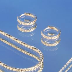 Estella Bartlett Hoop Earrings With White CZ Best Sellers